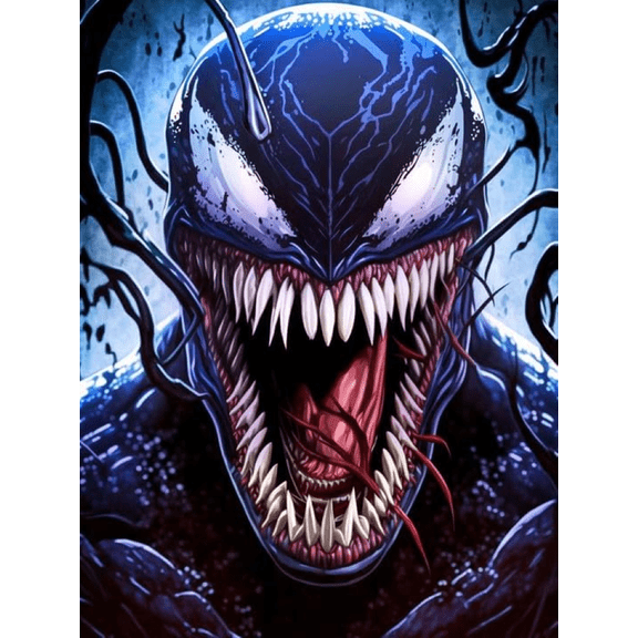 Venom Diamond Art Painting Kit - For Beginners Full Diamond Diamond Dot Painting, Round 5D Diamond Painting Picture Gemstone DIY Adult Crafts 12x16inch