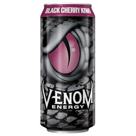 Venom Energy Drink - Black Cherry Kiwi - 16fl.oz.(Pack of 8), 16 oz Marked Cans
