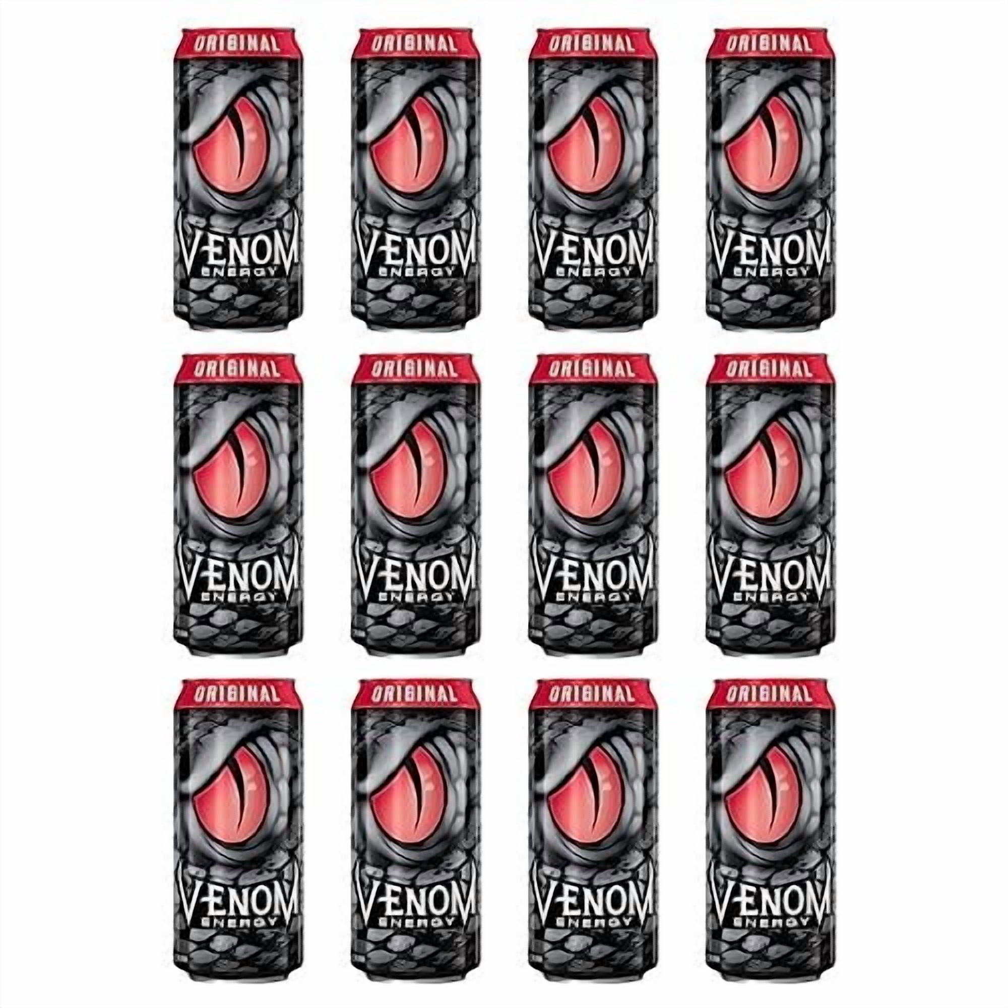 Venom Energy Drink, Original, 0 Fat, 160mg Caffeine, 16 Fl Oz Pack of 12 By LastFuel.