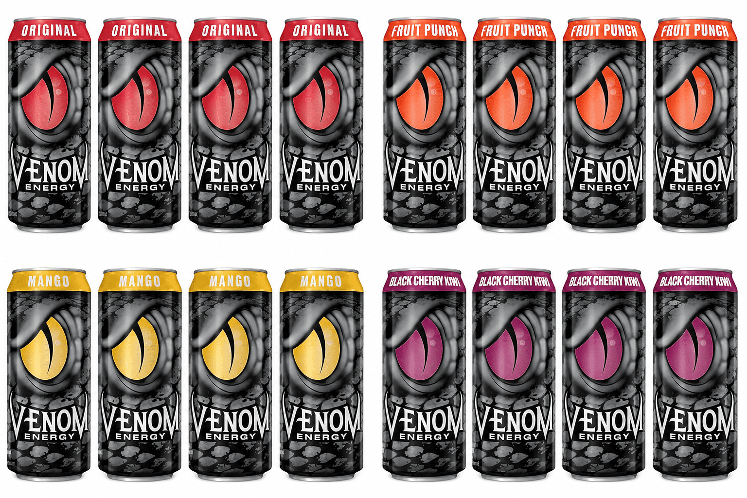 Venom Energy Drink archive レーシングジャケット Venom Energy Drink - Variety Pack 16 ounce (Pack of 16) - Walmart.com