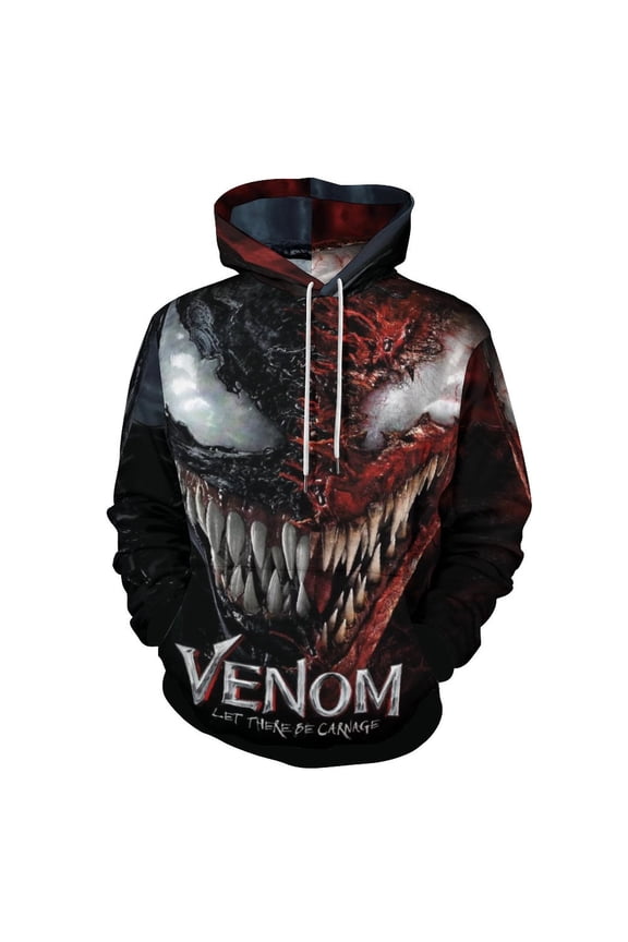 Venom Hoodie Men's Novelty Hoodie 3D Print Pullover Hooded Long Sleeve Sweatshirts Tops Blouse with Pocket