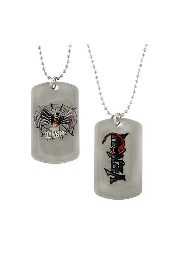 Venom In Spider Black Dog Tag Necklace