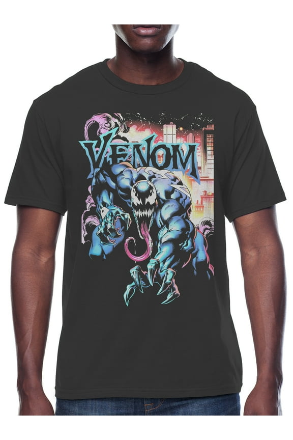 Marvel, Men's & Big Men's Graphic Crew Neck T-Shirt, City Aflame, Sizes S-3XL