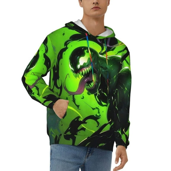 Venom Men's Hoodie Novelty Pattern Long Sleeve Unisex Pullover Hoodies Casual Hooded Sweatshirt with Pocket