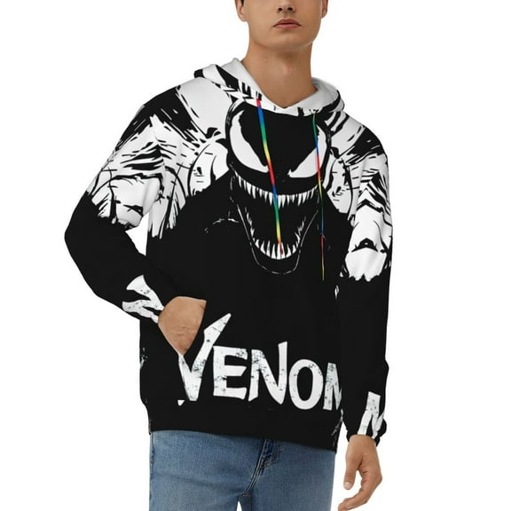 Venom Men's Hoodie Novelty Pattern Long Sleeve Unisex Pullover Hoodies Casual Hooded Sweatshirt with Pocket