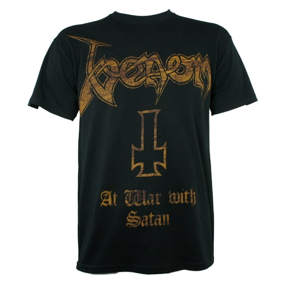 Venom Mens At War With Satan T-Shirt L