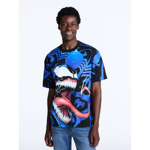 Venom Men's and Big Men's Oversized Graphic Tee with Short Sleeves, Sizes S-3XL