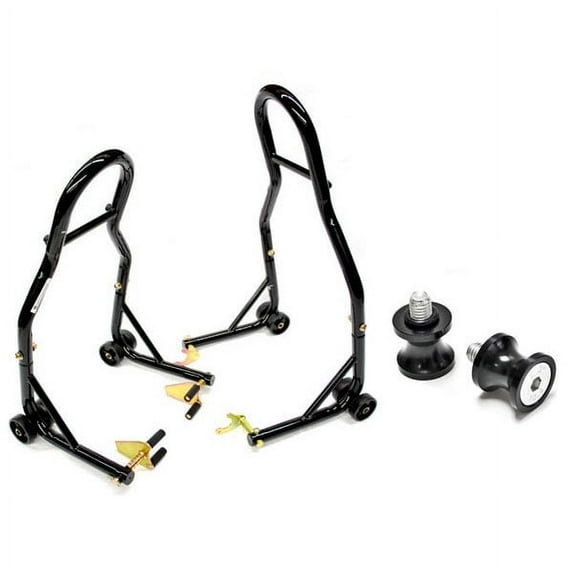 Venom Motorcycle Front+Rear Dual Lift Stand - w/ Spools Compatible with Suzuki RF600/R 1994-1996