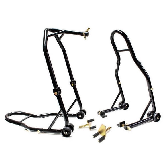 Venom Motorcycle Front+Rear Headlift Dual Lift Stand Compatible with Triumph Street Triple (13+)