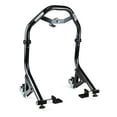 thumbnail image 1 of Venom Motorcycle Lift Stand w/ Dolly Wheels, Black, Rear Paddle Lift Attachments, Compatible with 2012-2022 Kawasaki EX650 - Ninja 650, 1 of 9