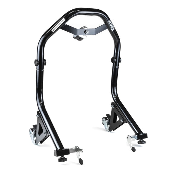 Venom Motorcycle Rear Lift Stand with Dolly Wheels, Spool Attachments, Black, Compatible with 2009-2022 BUELL/EBR 1125R