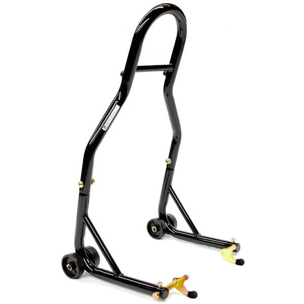 Venom Motorcycle Front & Rear Paddle Wheel Lift Stand Combo - Adjustable For Kawasaki Ninja ZX-6R, ZX600, Heavy Duty Steel Construction