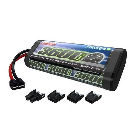 Venom NiMH Battery for Traxxas Rustler 7.2 3600mAh 6-Cell with Universal Plug System