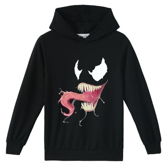 Venom Pullover Hooded Sweatshirts-Graphic Baggy Hoodie Cotton Long Sleeve Tops for 8-16 Years