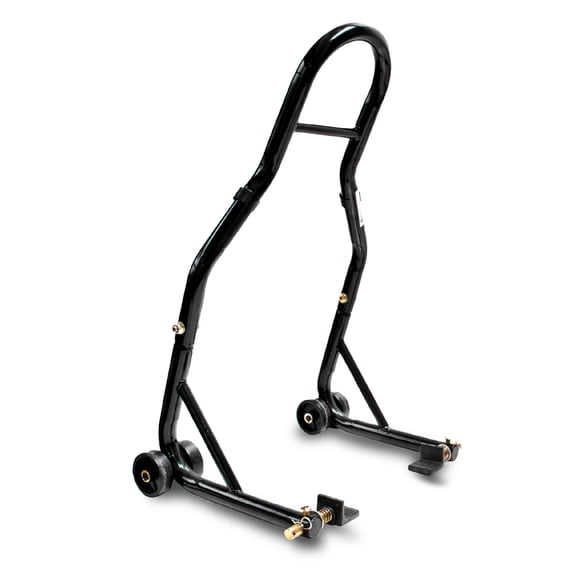Venom Venom Motorcycle Rear Wheel Paddle Lift Stand, Swingarm Stand, No Spools Needed, Adjustable 11-13 Inch Fit, Powder-Coated Steel, Compatible with Honda Kawasaki Suzuki Yamaha Sport Bikes, Black