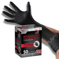 thumbnail image 1 of Venom Steel Premium Industrial Nitrile Gloves, Black, One Size Fits Most, 50 Count, 1 of 5