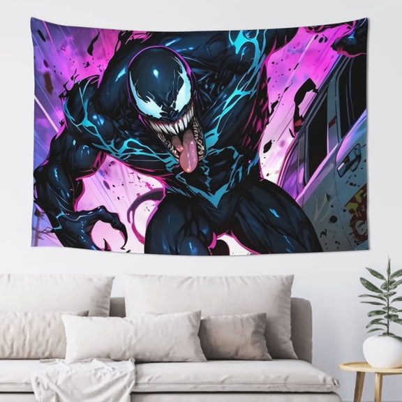 Venom Tapestry For Bedroom, Art Wall Hanging Tapestries Wall Hanging For Home Decor Beach Towel Tv Background Panels, Living Room Decor 60x40in
