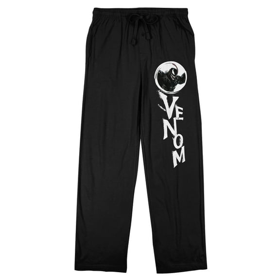 Venom: The Last Dance Character Men's Black Sleep Pajama Pants-Medium