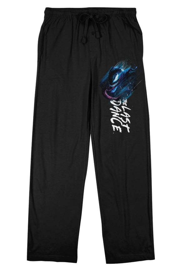 Venom: The Last Dance Film Title Logo Men's Black Sleep Pajama Pants-Medium