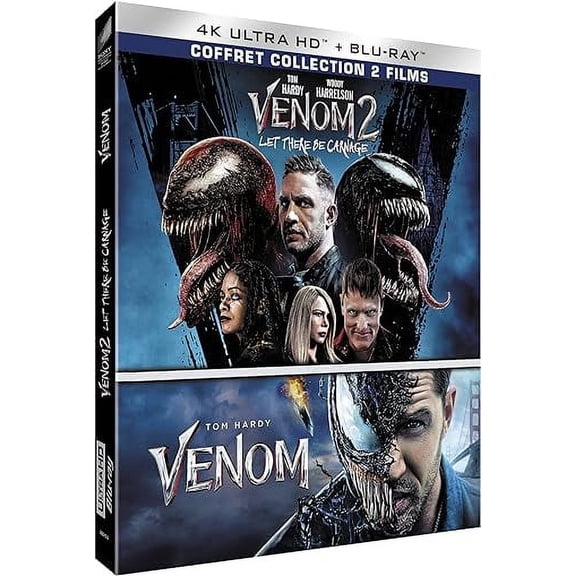 Venom / Venom 2: Let There Be Carnage 4K - 4-Disc Set [ Blu-Ray, Reg.A/B/C Import - France ]