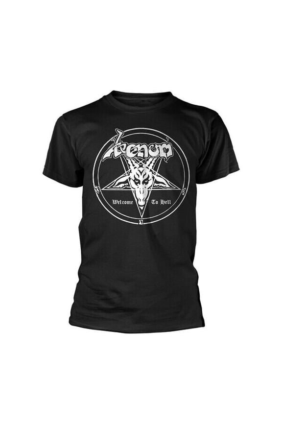 Venom 'Welcome To Hell - White Print' Black T shirt - NEW