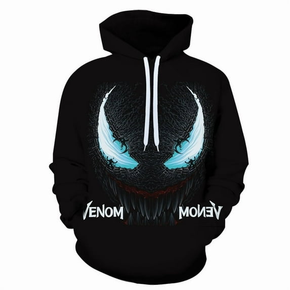 Venom black and white 3D digital printing spring and autumn casual hoodie sweater baseball uniform