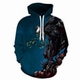 thumbnail image 1 of Venom black and white 3D digital printing spring and autumn casual hoodie sweater baseball uniform, 1 of 5