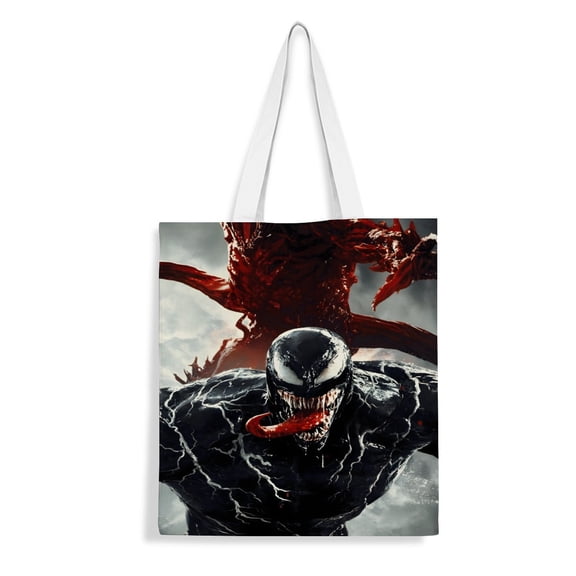Venom canvas Tote Bag handbag: Cute and functional tote bag for women, great for shopping. Reusable with an inner zipper, measures 13.8 x 15.8 inches (35x40cm).