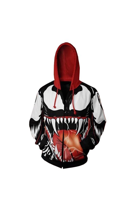 Venom peripheral jacket anime peripheral zipper sweater 3d digital printing