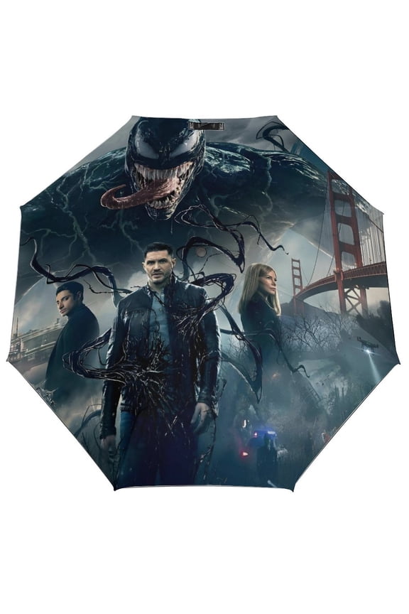 Venom-theme 3 Fold Auto Umbrella sunshade for Outdoor activities gifts for fans,friends,family and Lovers