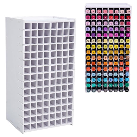 Venoro 120 Hole Artist Marker Storage Case - Portable Shell Organizer with Dividers