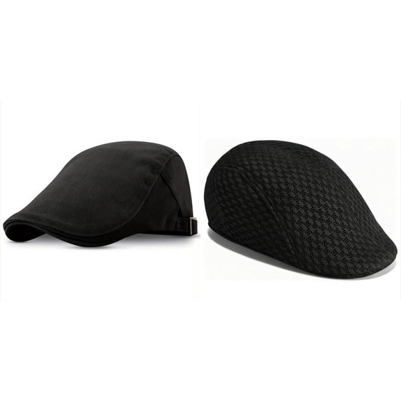 Venoro 2 Style Summer Breathable Flat Caps - Unisex Newsboy Hat For Driver Golf Hunting