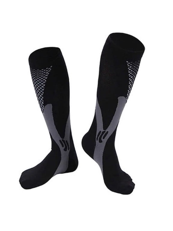 5 Pairs 30-40 mmHg Compression Socks - Knee High Support for Running & Sports