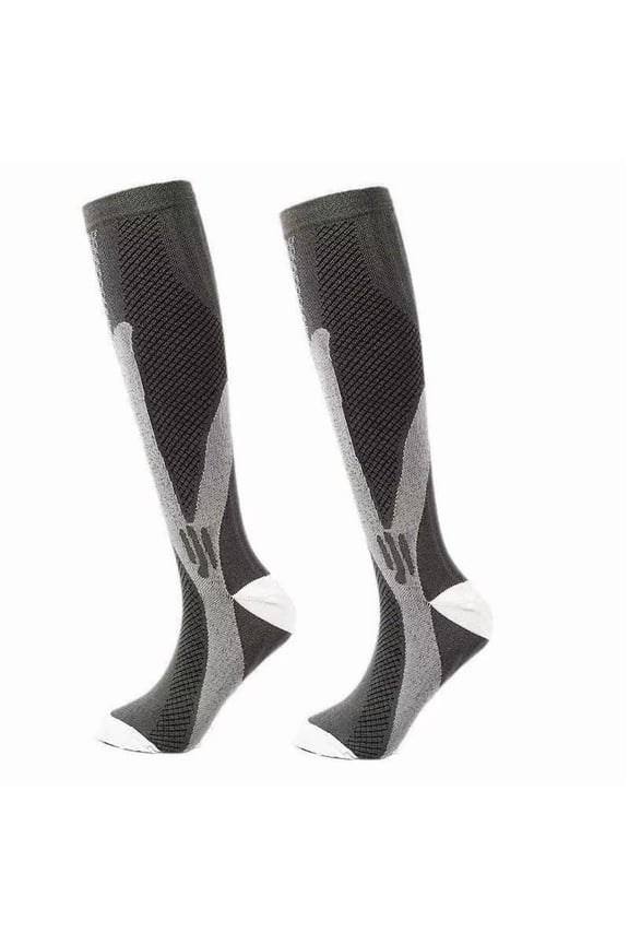 5 Pairs 30-40 mmHg Compression Socks - Knee High Support for Running & Sports