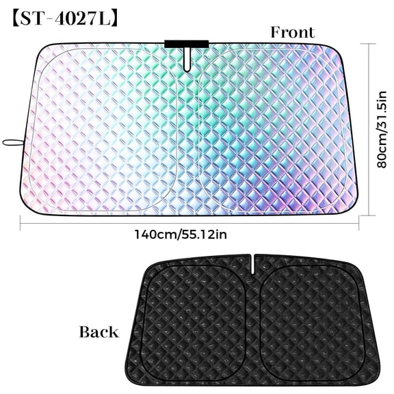 Venoro 55'' x 31.5'' Foldable Car Windshield Sun Visor Sunshade Window UV Sun Block Cover