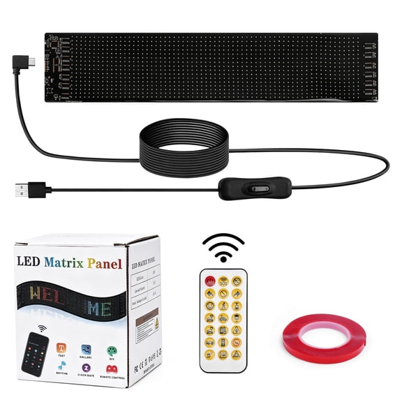 Venoro Bluetooth LED Sign W/ App Control - Scrolling Programmable Display for Store Car