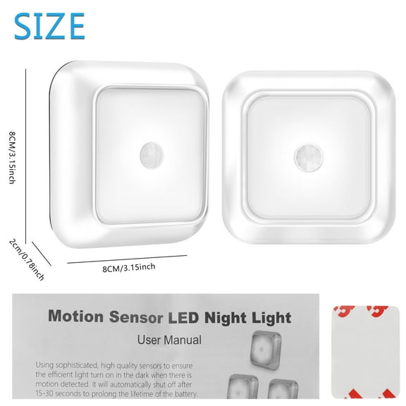 Venoro Cabinet Light Motion Sensor Wireless Wall Closet Stair LED Night Lamp Battery Powered