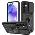 thumbnail image 1 of Venoro Case with Screen Protector for Samsung Galaxy A55 5G Slide Camera Lens Protection Phone Cover with Stand, Black, 1 of 16
