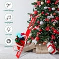 thumbnail image 1 of Venoro Christmas Tree Decorations Santa Claus Climbing Ladder Electric with Light and Music, Black, 1 of 15