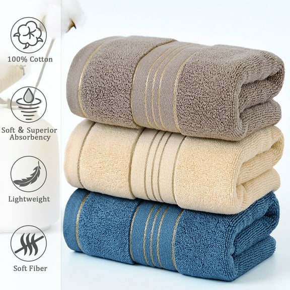 Venoro Cotton Bath Towels Spa Hand Towels Wash Soft Super Absorbent FaceTowel 13x29''