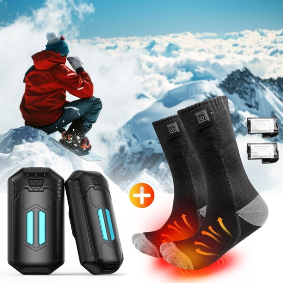 Venoro Electric Heated Socks Men Women Winter Thermal Warm Rechargeable Battery Skiing