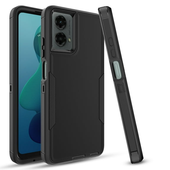 Venoro Phone Case for Moto G 5G 2024 Shockproof Hybrid Armor Cover, Black