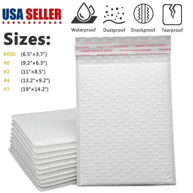 Venoro Poly Bubble Mailers Shipping Mailing Padded Bags Self Seal