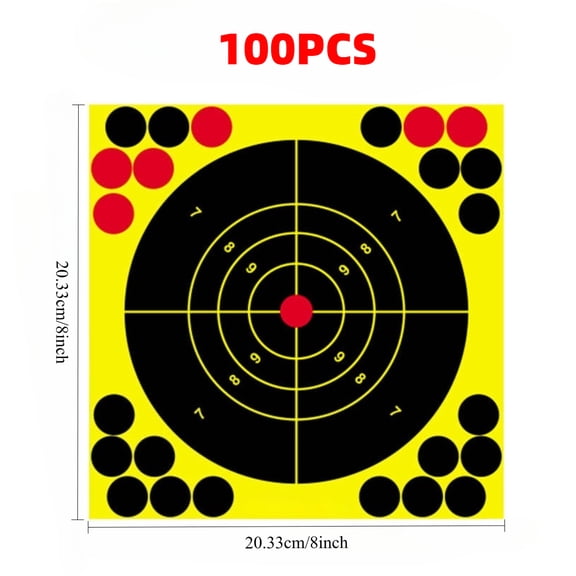 Venoro Shooting Paper Targets Reactive Splatter Paper Adhesive Gun Shoot Rifle, 50 Pack