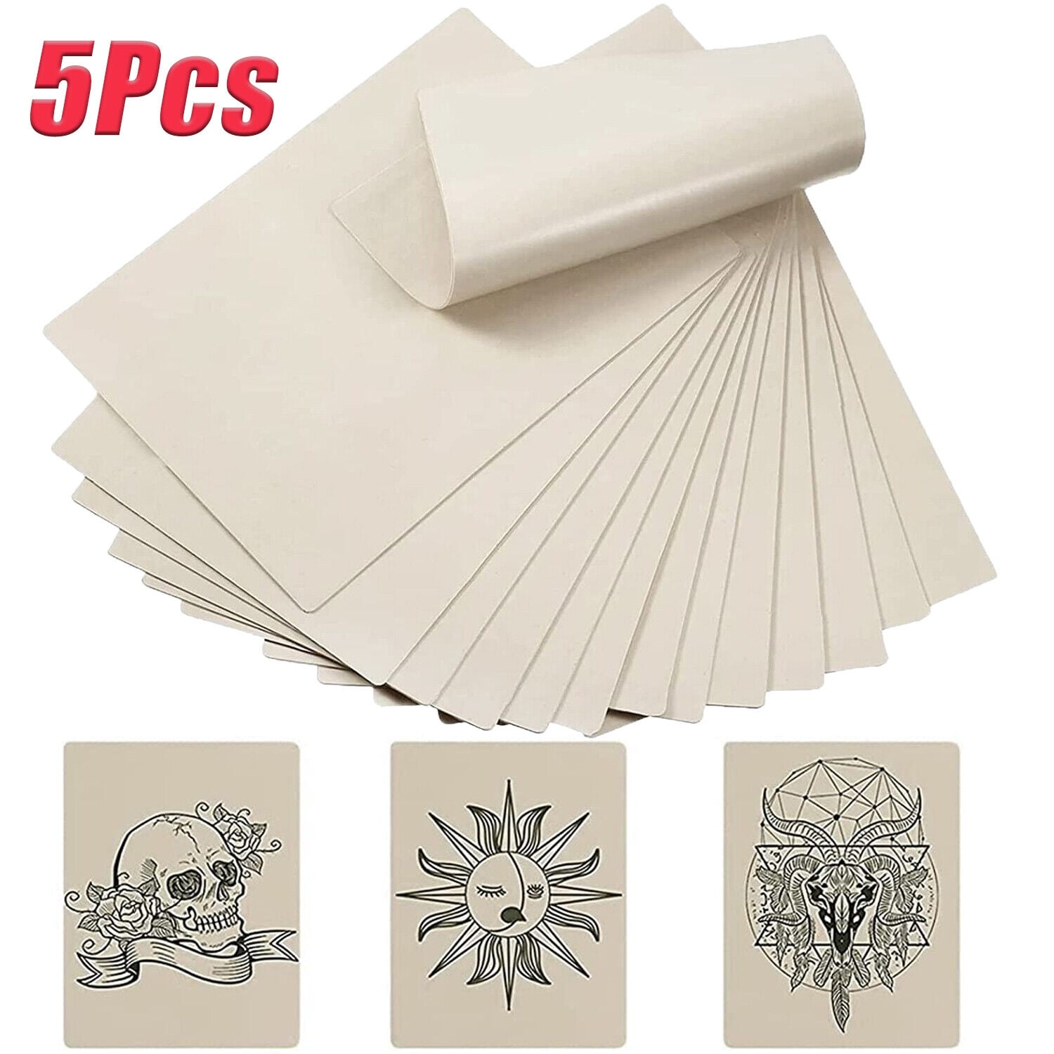 Venoro Tattoo Skin Practice 5100Pcs 6in*8in Double Sides Fake Skin For Tattoo Supplies