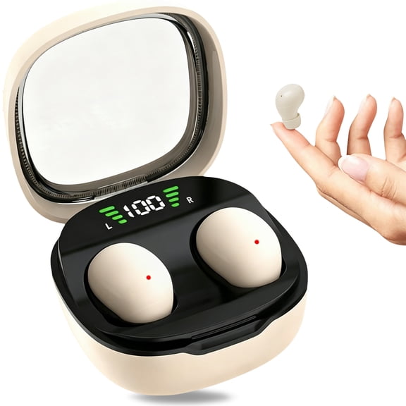 Venoro Tiny Discreet Earbuds Bluetooth 5.4, Invisible Hidden Headphones for Sleeping & Working, Suitable for Small Ears