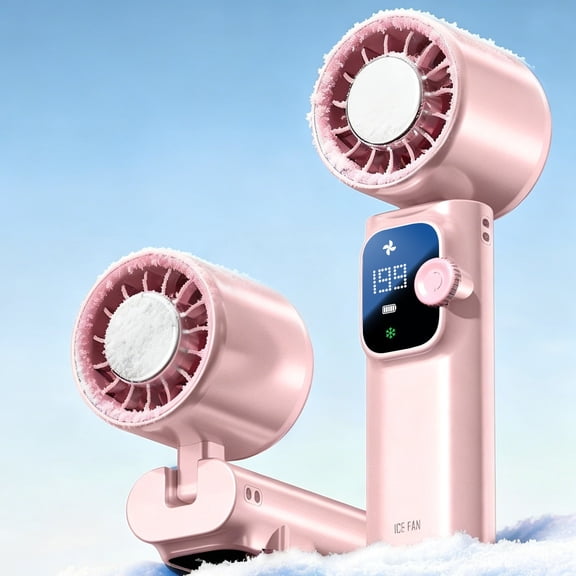 Venoro Turbo Cooling Handheld Fan - 4000mAh Smart Display 199 Gears High-Speed Icing Fan