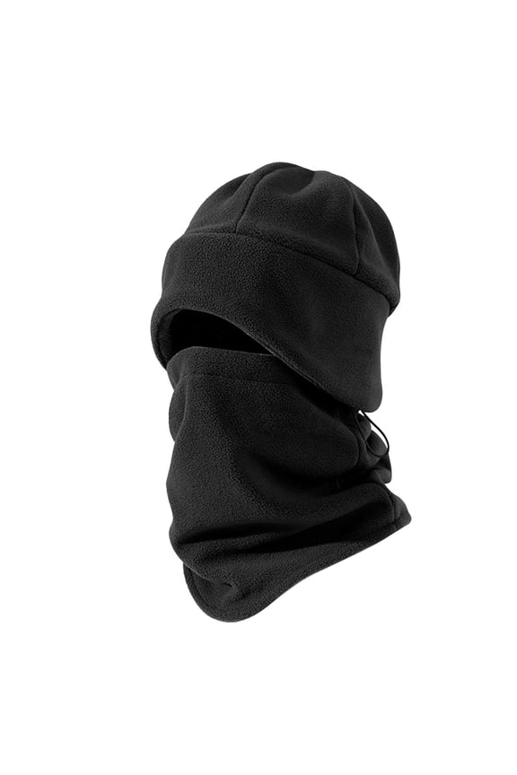 Winter Fleece-Lined Beanie and Scarf Set Warm Thick Knit Hat with Ear Protection