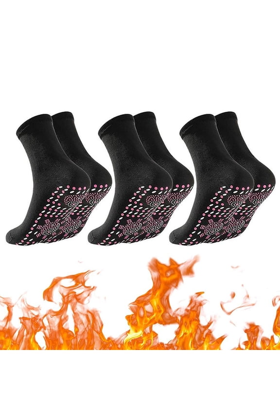 Winter Non-Slip Sports Socks Set - 3 Pairs Thermal Outdoor Socks for Cold Weather