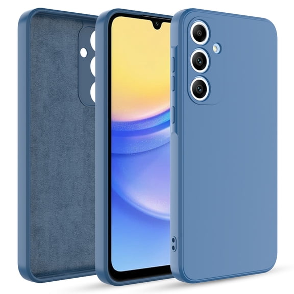 Venoro for Samsung Galaxy A15 5G Liquid Silicone Phone Case, Blue